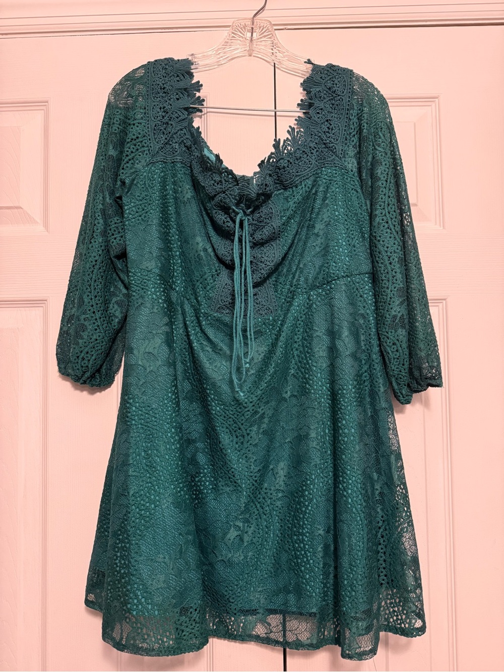 Lace Tunic Dress in Green